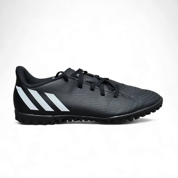 adidas Men\'s PREDATOR EDGE.4 Artificial Turf Black & White Athletic Soccer Shoes main image 6